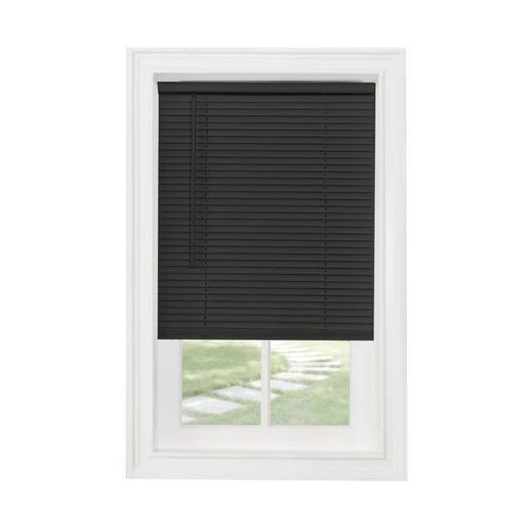 Achim 29 x 72 in. GII Morningstar Cordless Vinyl Light Filtering Mini Blinds, Black, Achim Importing, Mfr#: MSG2297BK6